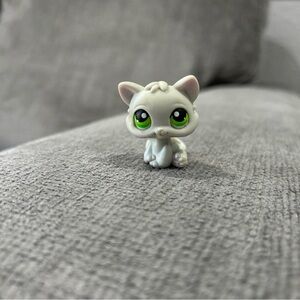 LPS Littlest Pet Shop #88 Gray Kitten w/ Green Eyes Cat Authentic Vintage